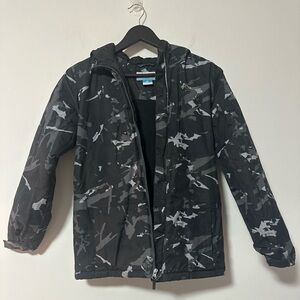 Columbia Kids Camo black gray coat